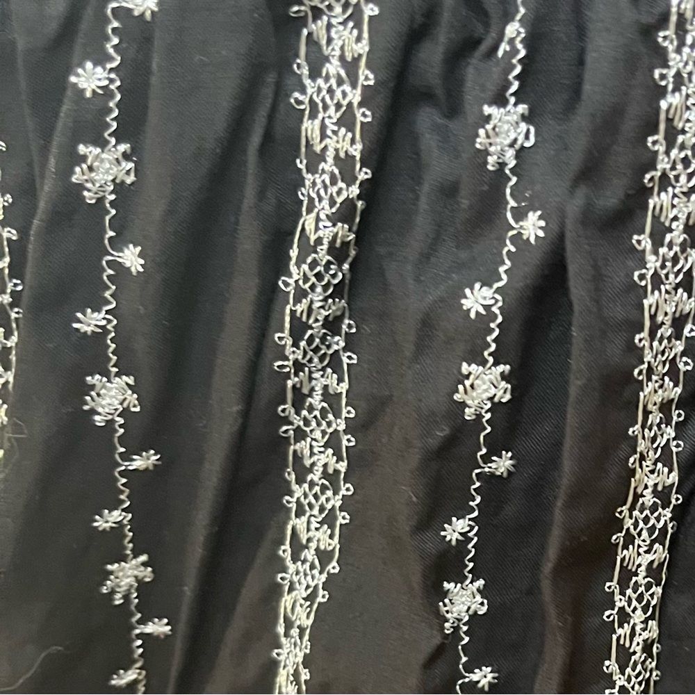 Rabbit Rabbit Rabbit Fit & Flare Dress Sleeveless/Strapless Embroidered Black 10 - Picture 6 of 10